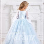 A tasteful long dress for little girls to rock formal parties side view