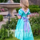 A touch of royalty for your little princess with this exotic blue formal dress side view