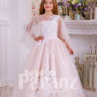 A white and long formal dress meant for little girls