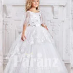 An awesome long white formal dress for little girls