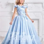 Formal blue dress for little girls to define their sophistication and grace