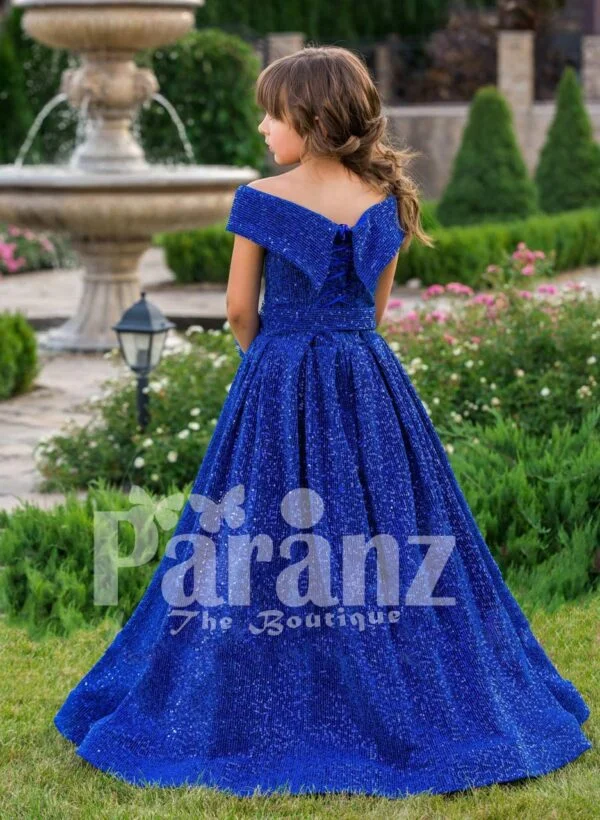 Let your daughter celebrate life with this true-blue formal party wear back side view