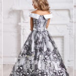 Magnificence redefined with this long formal dress for little girls back sideview