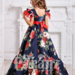 The little girl’s formal long dress for your little pie to look majestic back side view
