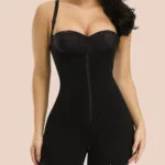 Black 3 Layers Adjustable Strap Full Body Shapewear