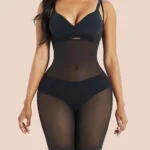 Black Removable Straps Mesh Full Body Shapewear