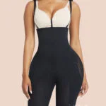 Black Skin Color Knee Length Shapewear