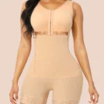 Deep Skin Color 3 Rows Hooks Adjustable Strap Body Shapewear