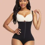 Black Crotch Hooks High Waist Shapewear Bodysuit Figure Slimmer