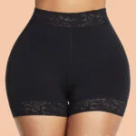 Black High Waist Lace Butt Enhancer Panty Firm Control