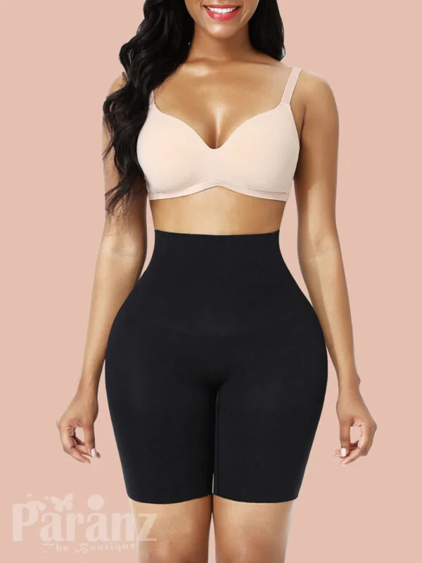 Black Seamless Large Size Body Shaper Shorts Curve Slimmer