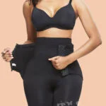 Breathe Freely Black Panty High Waist Three Rows Hooks Body Slimmer