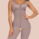 Brown Queen Size Plain Crotchless Bodysuit Unpadded Blood Circulation Boosting