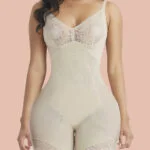 Complexion Lace Trim Hourglass Body Shaper Open Crotch Slim