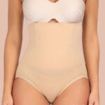 Durable Apricot High Cut Solid Color Plus Size Panty Superior Quality