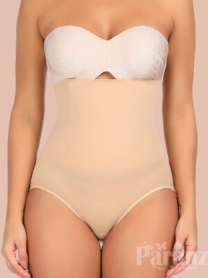 Durable Apricot High Cut Solid Color Plus Size Panty Superior Quality