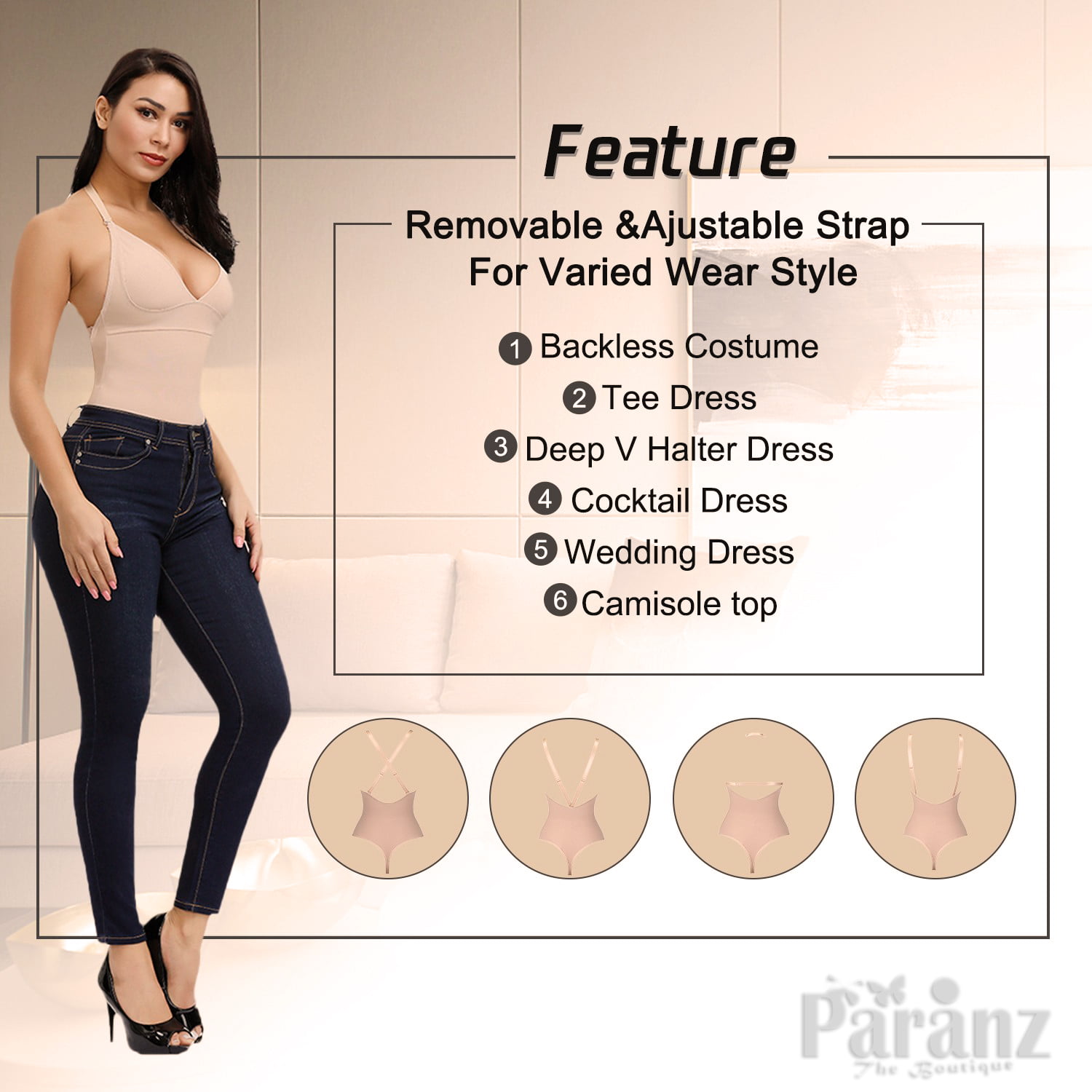 Medium Control Skin High Elastic Mesh Panty Shapewear Plus Size Workout