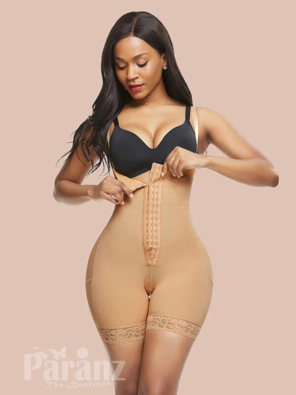 Skin Color Adjustable Strap Full Shapewear Plus Size Curve Slimmer