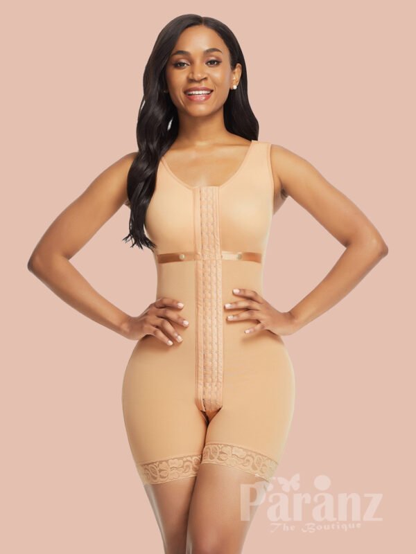 Skin Color Wide Straps Crotchless Full Bodyshaper Hooks For Weight Loss view