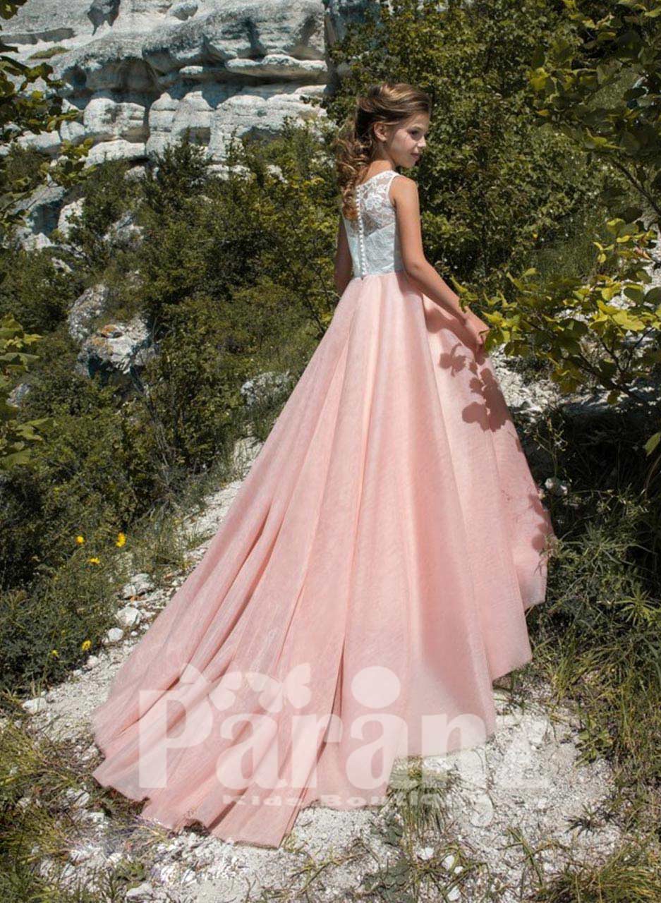 Pink Tulle Skirt / Floor Lenght Skirt / Wedding Party Light Pink