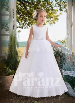 White Dress of Satin with Tulle