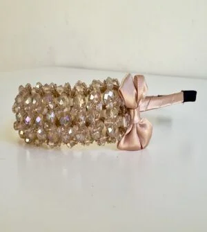 rose gold headband with rhinestone